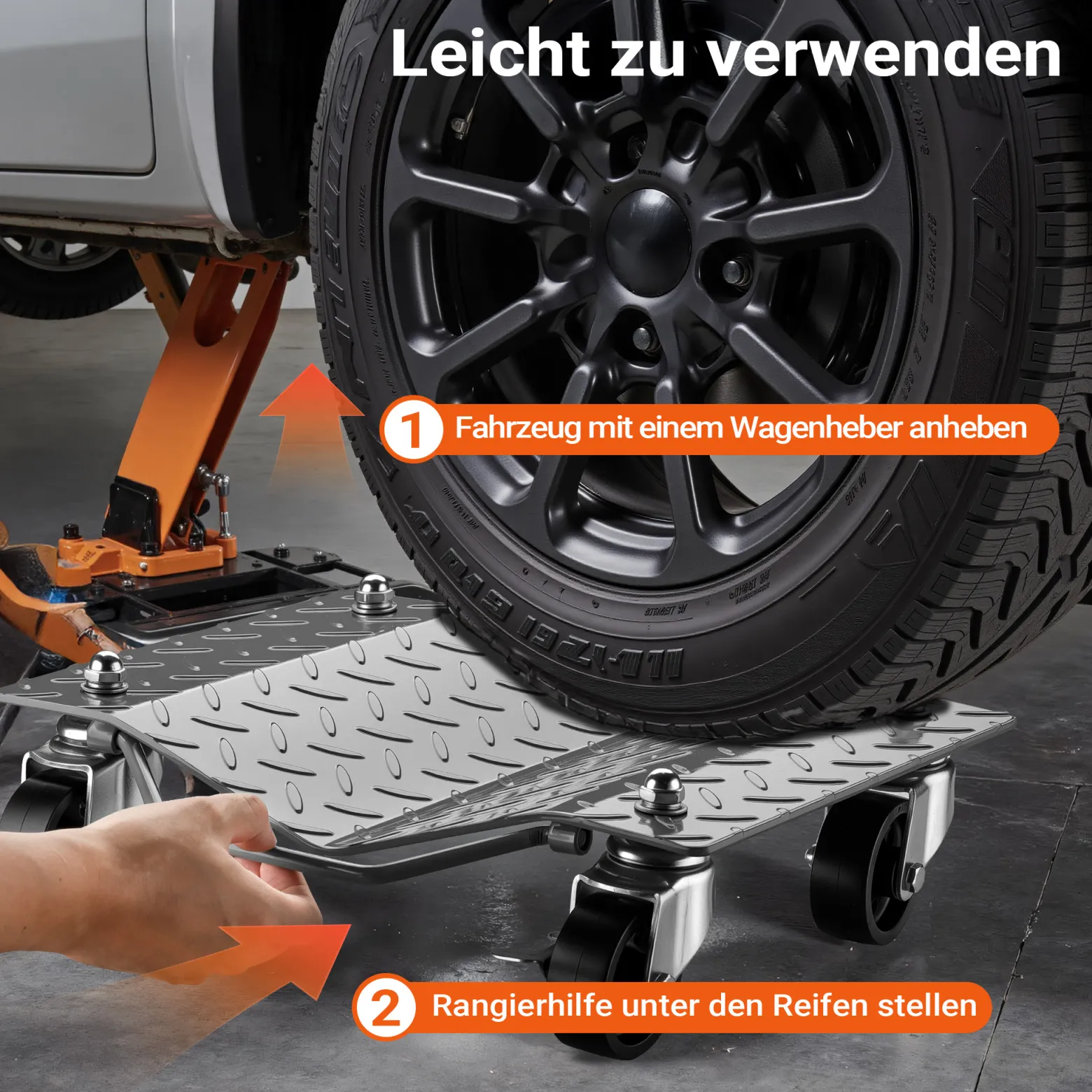 Rangierroller, 2 Stück mit jeweils 680 kg Traglast, Rangierhilfe Rangierheber