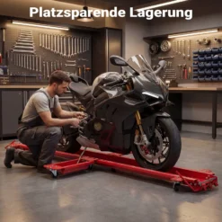 Rangierschiene Motorrad bis 570 kg Rangierhilfe Rangierheber Rangierplatte