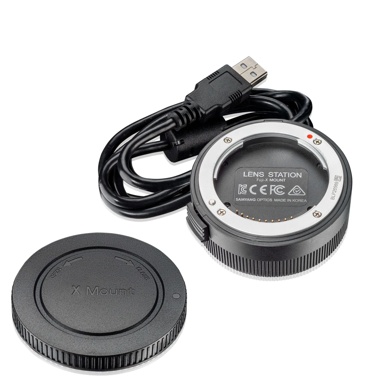 Samyang Lens Station für AF Fuji X Objektive, ermöglicht System Upgrade, kalibriert Blende und Fokus automatisch, einfache Handhabung