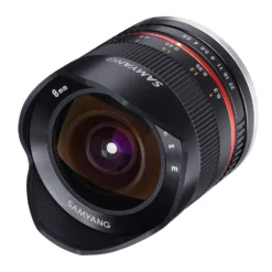 Samyang MF 8mm F2,8 Fisheye II Objektiv kompatibel mit Fuji X, Fish Eye Kameraobjektiv mit 180° Bildwinkel, Fischaugenobjektiv für APS-C Sensor, Weitwinkelobjektiv mit manueller Scharfeinstellung