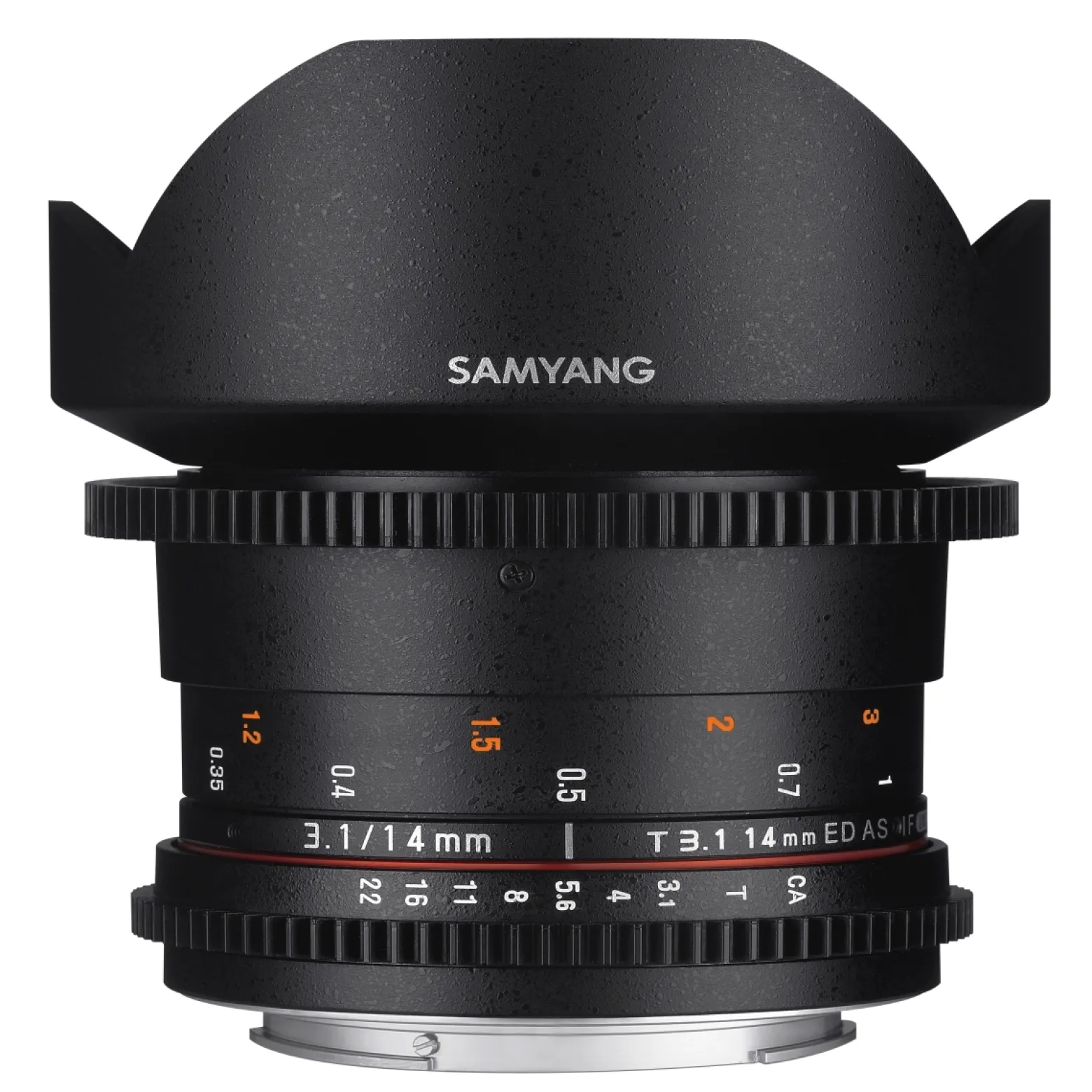 Samyang 14mm T3.1 Video DSLR II für MFT – Vollformat und APS-C Videoobjektiv für MFT Mount, manueller Fokus 0,8 Zahnkranz Gear, 14 mm Weitwinkelobjektiv für MFT-Mount, schwarz