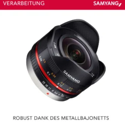 Samyang Objektiv MF 7,5mm F3,5 Fisheye MFT APS-C Sensor, 180° Bildwinkel, ideal für Reportage & enge Räume