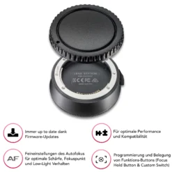 Samyang Set aus Weitwinkel Objektiv 8008 AF 14mm F2,8 EF kompatibel mit Canon EF und Lens Station – 116,6° Bildwinkel, präziser Autofokus – Festbrennweite für Spiegelreflex EF Vollformat & APS-C Kameras