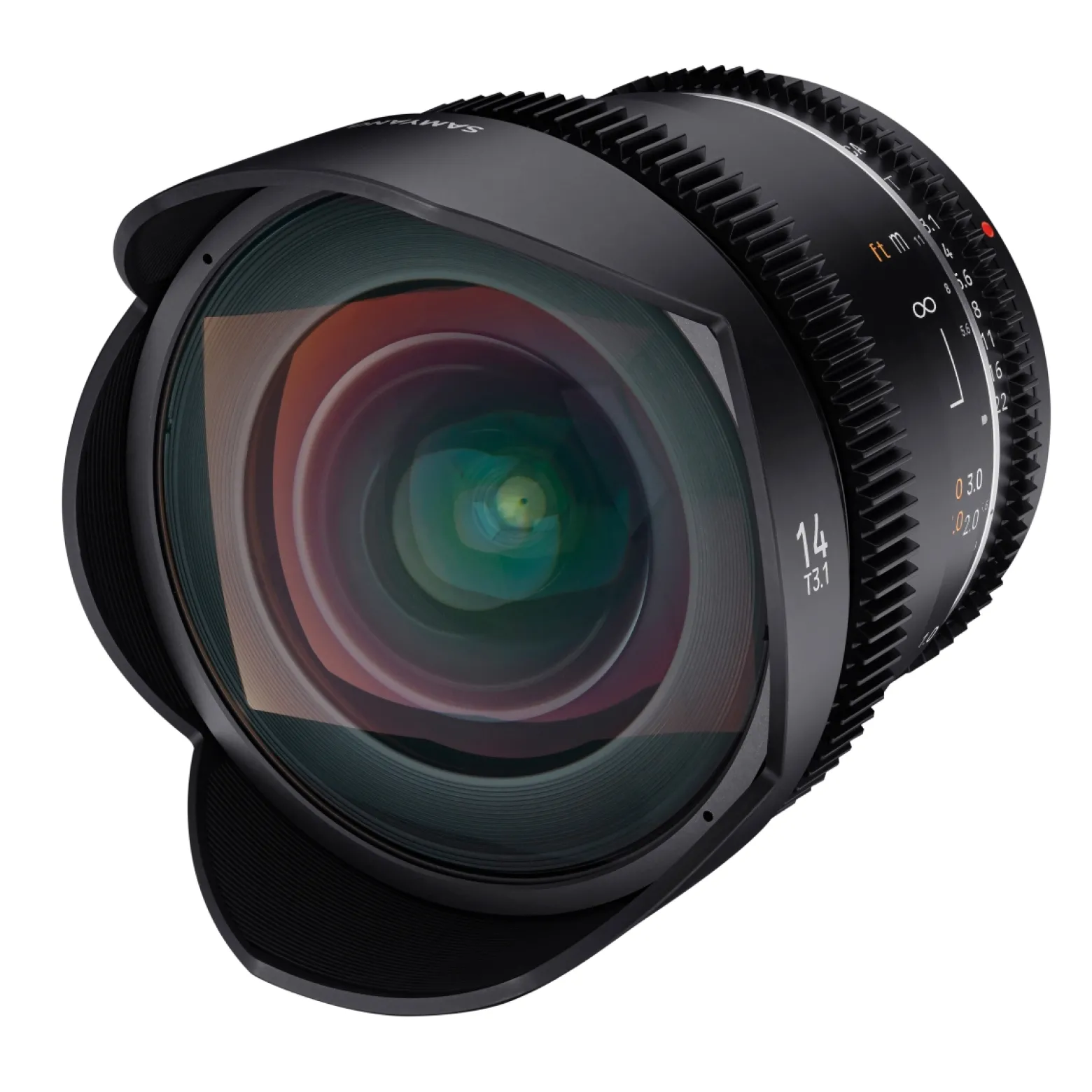 Samyang Ultraweitwinkel Cine- und Video Objektiv MF 14mm T3,1 VDSLR MK2 – lichtstarkes T3,1 kompatibel mit Canon EF Mount, 14 mm Festbrennweite, Follow Focus Zahnkränze Vollformat und APS-C 8K Auflösung
