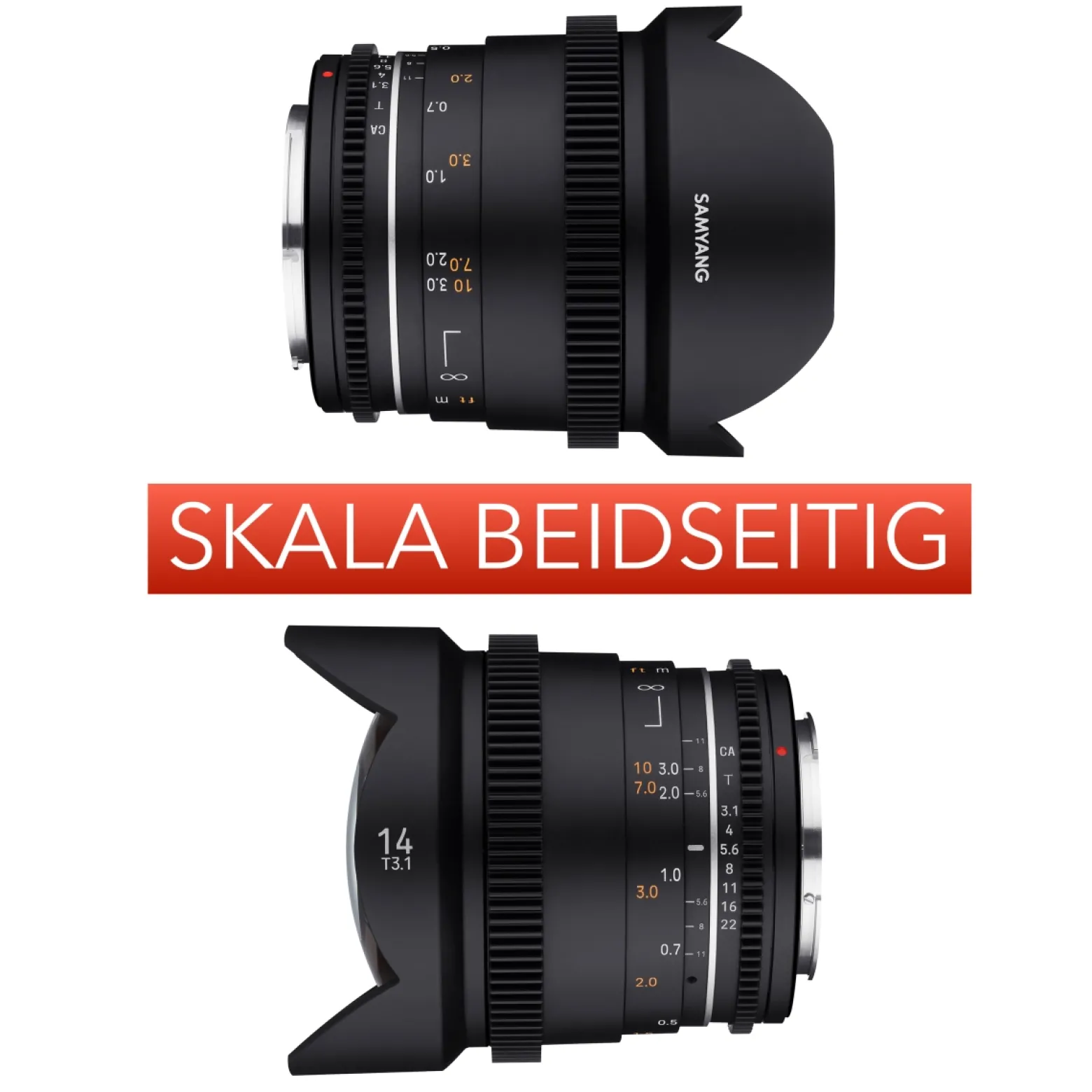 Samyang Ultraweitwinkel Cine- und Video Objektiv MF 14mm T3,1 VDSLR MK2 – lichtstarkes T3,1 kompatibel mit Canon EF Mount, 14 mm Festbrennweite, Follow Focus Zahnkränze Vollformat und APS-C 8K Auflösung