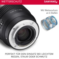 Samyang V-AF 35 mm T1,9 FE Video-Objektiv kompatibel mit Sony E, Kameraobjektiv mit Autofokus, 8K Auflösung, hohe Lichtstärke, integrierte Tally Lamp geeignet für Vollformat und APS-C