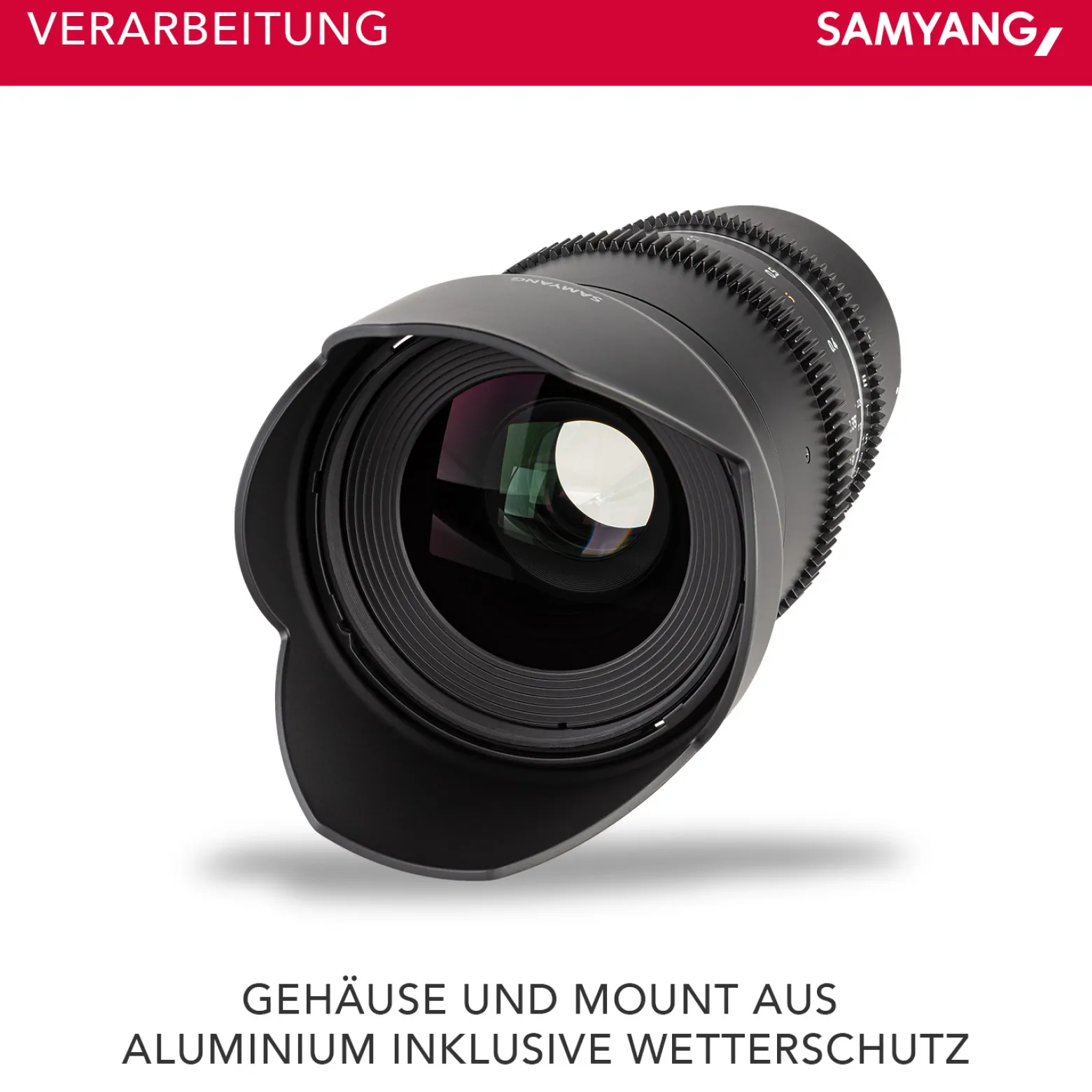 Samyang Weitwinkel Cine- und Video Objektiv MF 35mm T1,5 VDSLR MK2 – lichtstark T1,5 kompatibel mit Sony E Mount, 35 mm Festbrennweite, Follow Focus Zahnkränze Vollformat und APS-C, 8K Auflösung