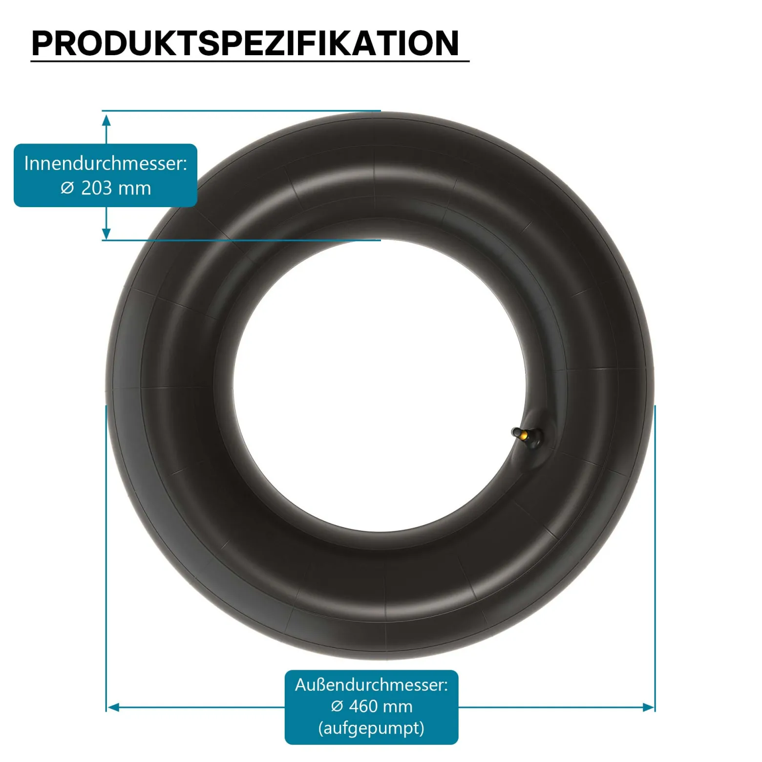 Schlauch für den Rasenmäherreifen 18x8.50-8 mit Winkelventil Reifendecke Reifenschlauch Traktor