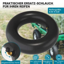 Schlauch für den Rasenmäherreifen 18x8.50-8 mit Winkelventil Reifendecke Reifenschlauch Traktor