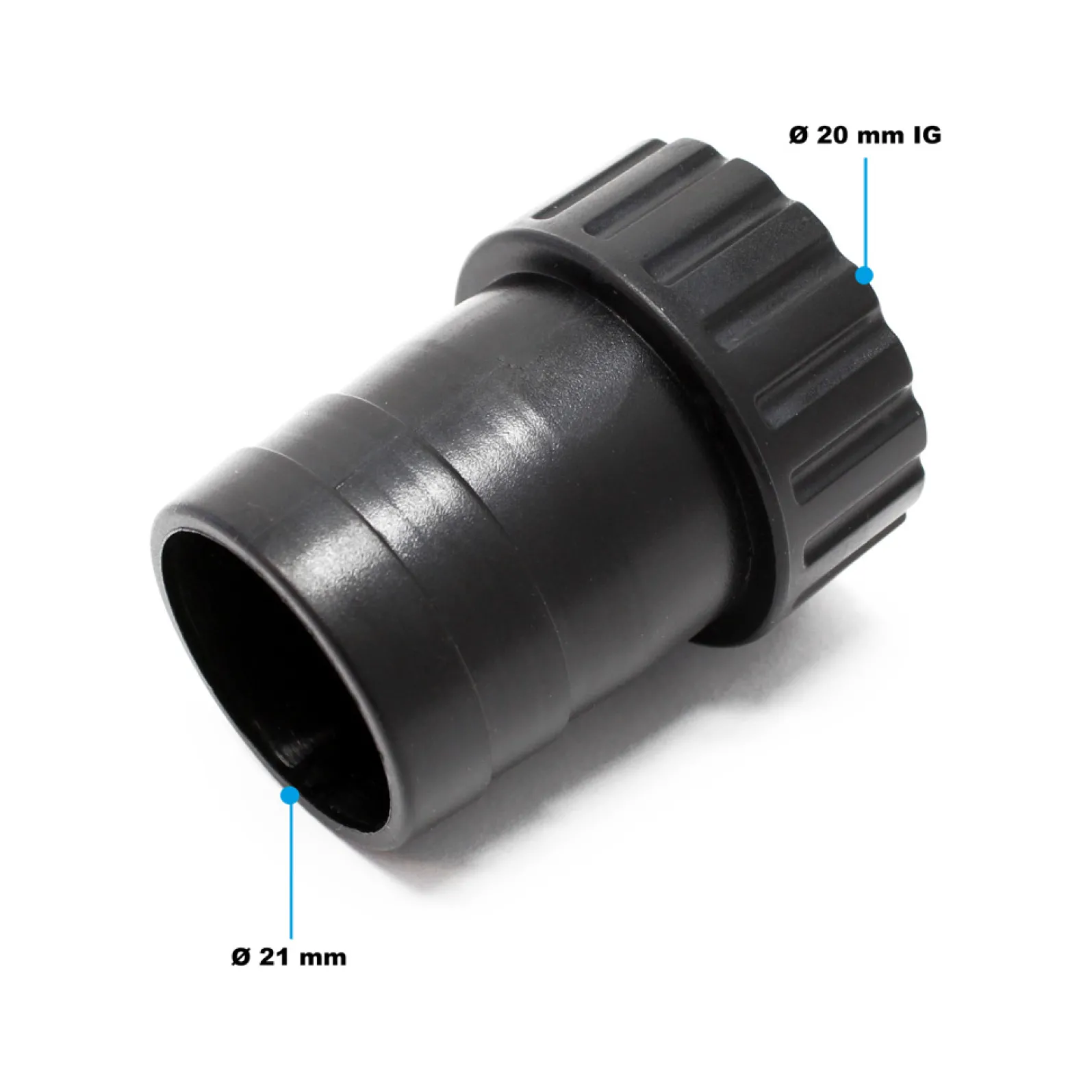 Schlauchtülle Kunststoff mit 20 mm IG Schlauchanschluss 21 mm