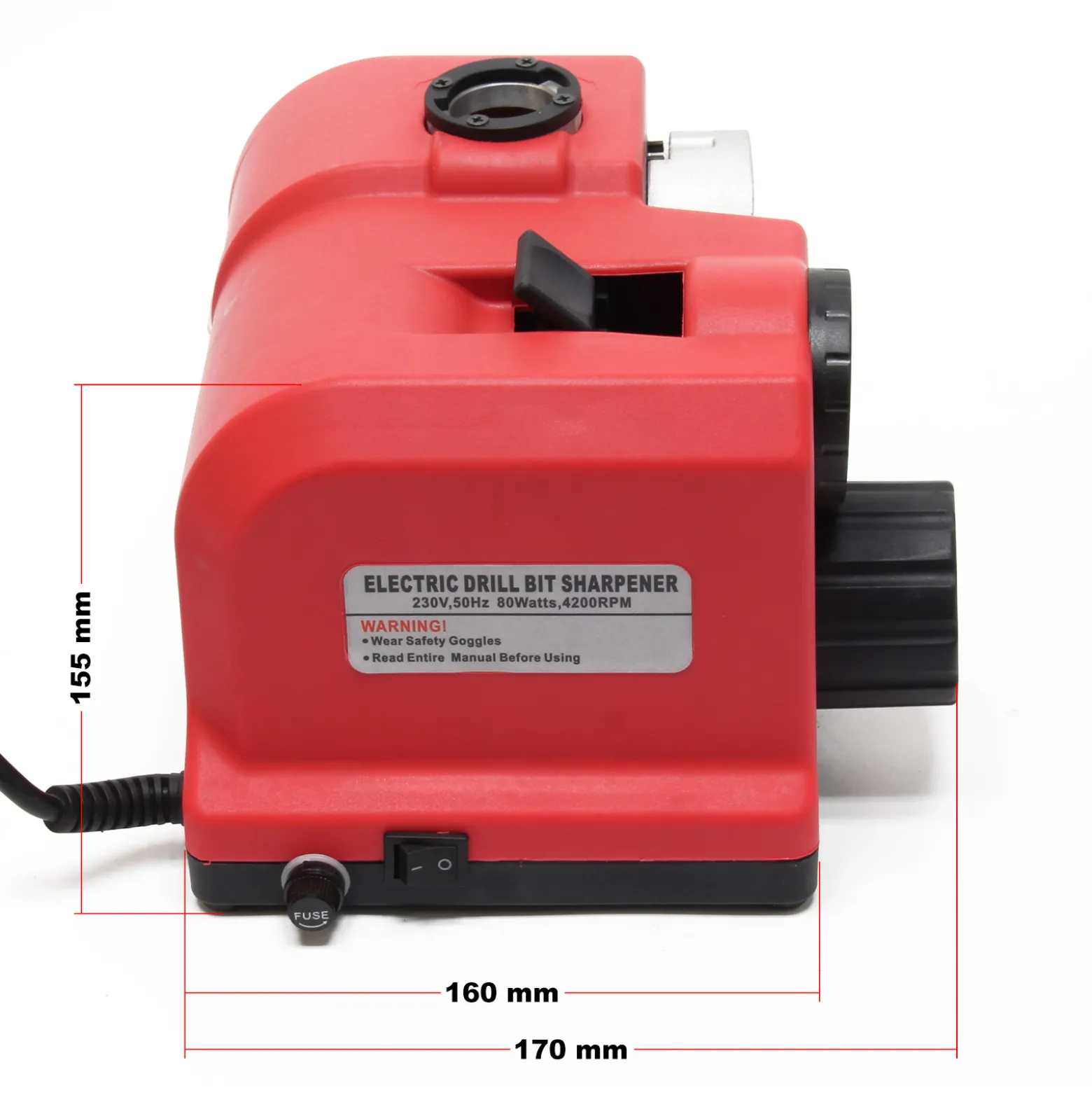 Schleifgerät für Bohrer 3-13 mm Bohrerschleifgerät 4200U/min mit 80W Metall-Bohrer schärfen