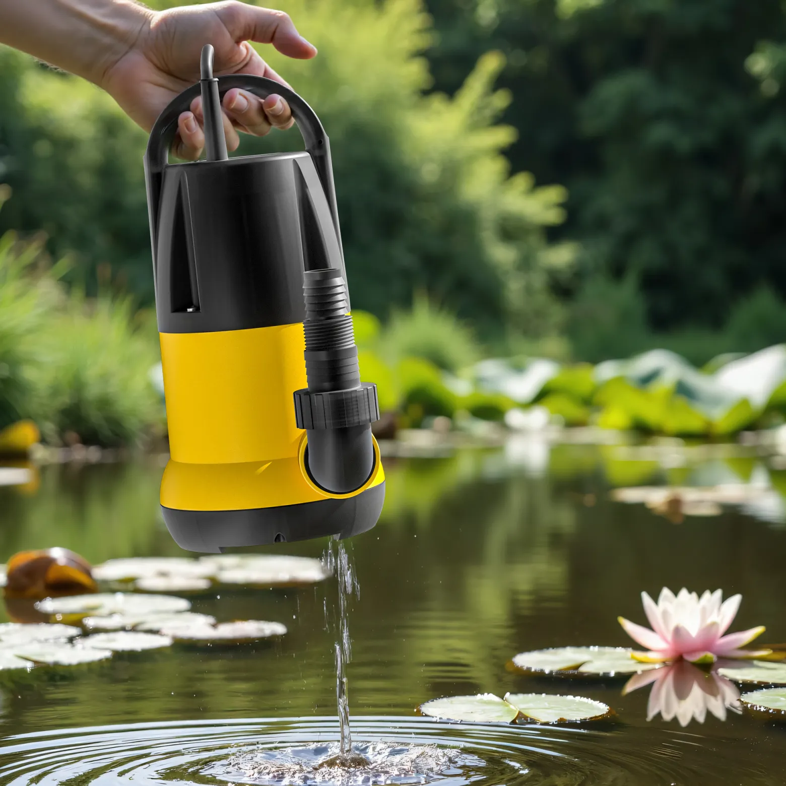 Schmutzwasserpumpe 6000l/h, 250W, max. Förderhöhe 5,5m, Fremdkörper bis Ø5mm