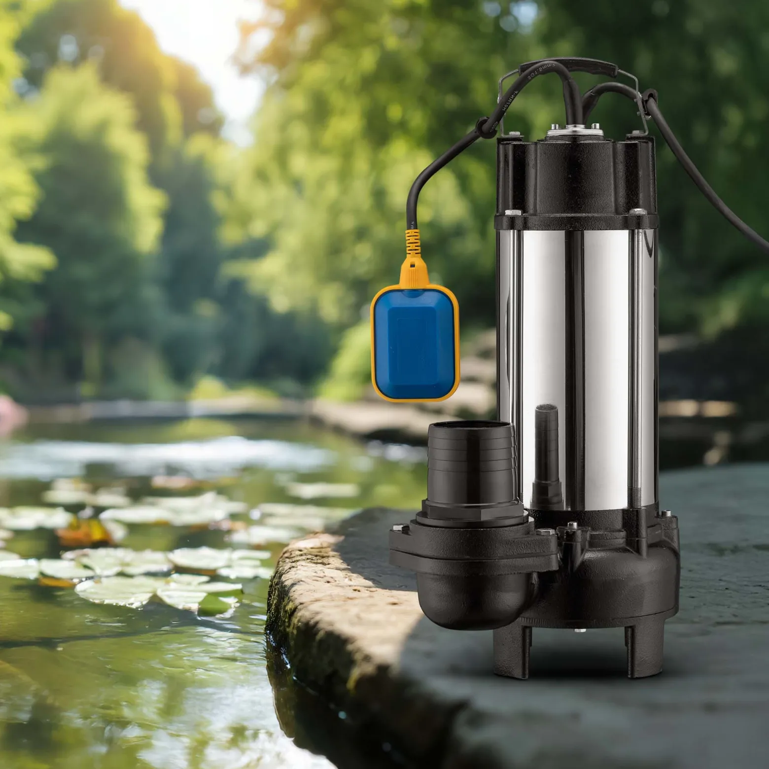 Schmutzwasserpumpe Schwimmerschalter Häcksler 31200 L/h 2200 W Förderhöhe bis 10 m