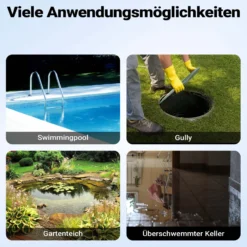 Schmutzwasserpumpe 550 W 10500 l/h Tauchpumpe Gartenpumpe Brunnenpumpe Entwässerungspumpe