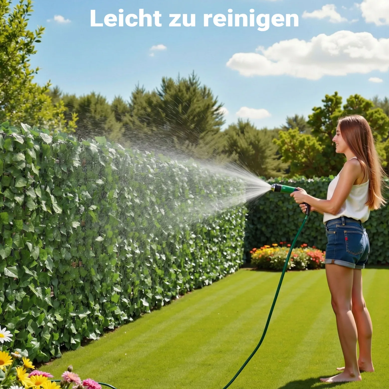 Sichtschutznetz Blätteroptik 300cm x 150cm Mauerabdeckung Sichtschutz Plane Netz