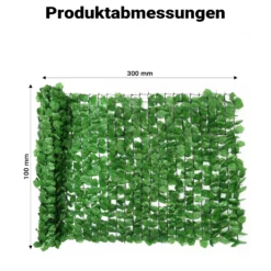 Sichtschutznetz Blätteroptik 300cm x 100cm Mauerabdeckung Sichtschutz Plane Netz