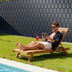 Sichtschutz Streifen, 35mx19cm anthrazit aus PVC 650g/m², mit 20 Clips, Zaunfolie