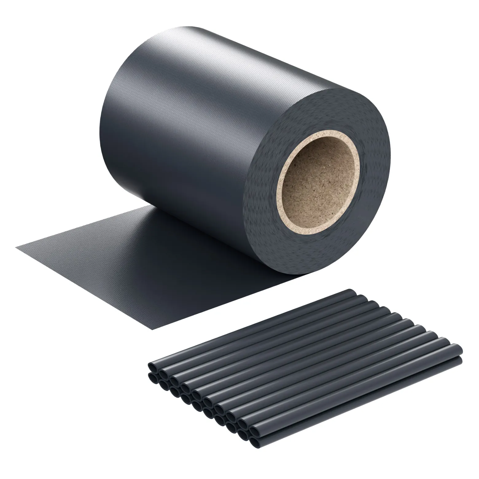 Sichtschutz Streifen, 35mx19cm anthrazit aus PVC 450g/m², mit 20 Clips, Zaunfolie