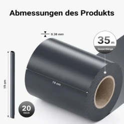 Sichtschutz Streifen, 35mx19cm anthrazit aus PVC 450g/m², mit 20 Clips, Zaunfolie