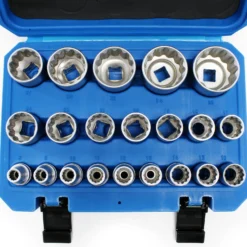 Steckschlüssel Satz 1/2" (12,7mm) 21tlg 8-36mm Vielzahn Nüsse für Drehmomentschlüssel, hochwertige Steckschlüssel für Werkstatt, Stecknüsse für Schraubarbeiten