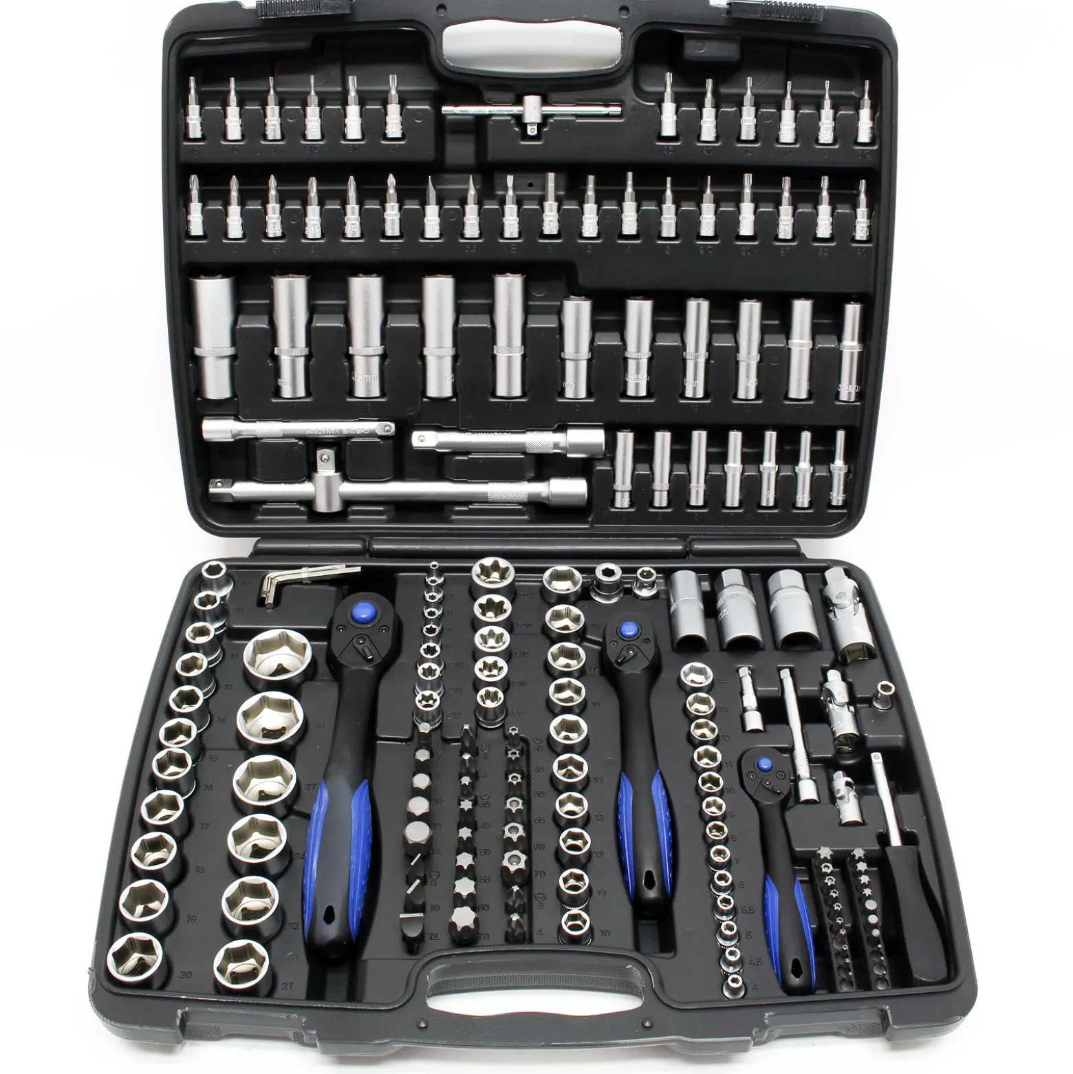 Steckschlüssel Set 172 tlg Ratschenkasten Knarrenkasten Steckschlüssel-Satz Nusskasten 1/4" 1/2" 3/8 Stecknüsse für Schraubarbeiten, hochwertiger Nusskasten