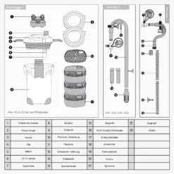 SunSun Aquarium Außenfilter HW403A 1400 L/h 3 Stufen Kammerfilter, Filtermaterial, Aquariumfilter, Filtermedien, Filterpumpe