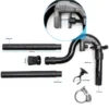 SunSun Auslass Set Ersatzteil Set für HW-404B Aquarium Außenfilter – mit Auslassbogenrohr 180° Winkel, Fixierungsklemme, Düsenrohr, Düse, Saughalter, Schlauchschelle für Aquaristik