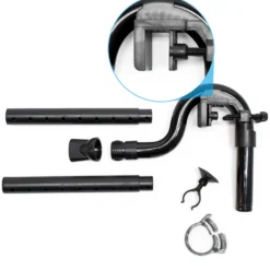 SunSun Auslass Set Ersatzteil Set für HW-302 Aquarium Außenfilter – mit Auslassbogenrohr 180° Winkel, Fixierungsklemme, Düsenrohr, Düse, Saughalter, Schlauchschelle für Aquaristik