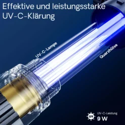 SunSun CBF-200U Bioteichfilter mit 9W UVC Einheit, Filtersystem für Koi Teich, 6.000 l/h inkl Filtermaterial Biofilter Teichfilter Durchlauffilter Filteranlage