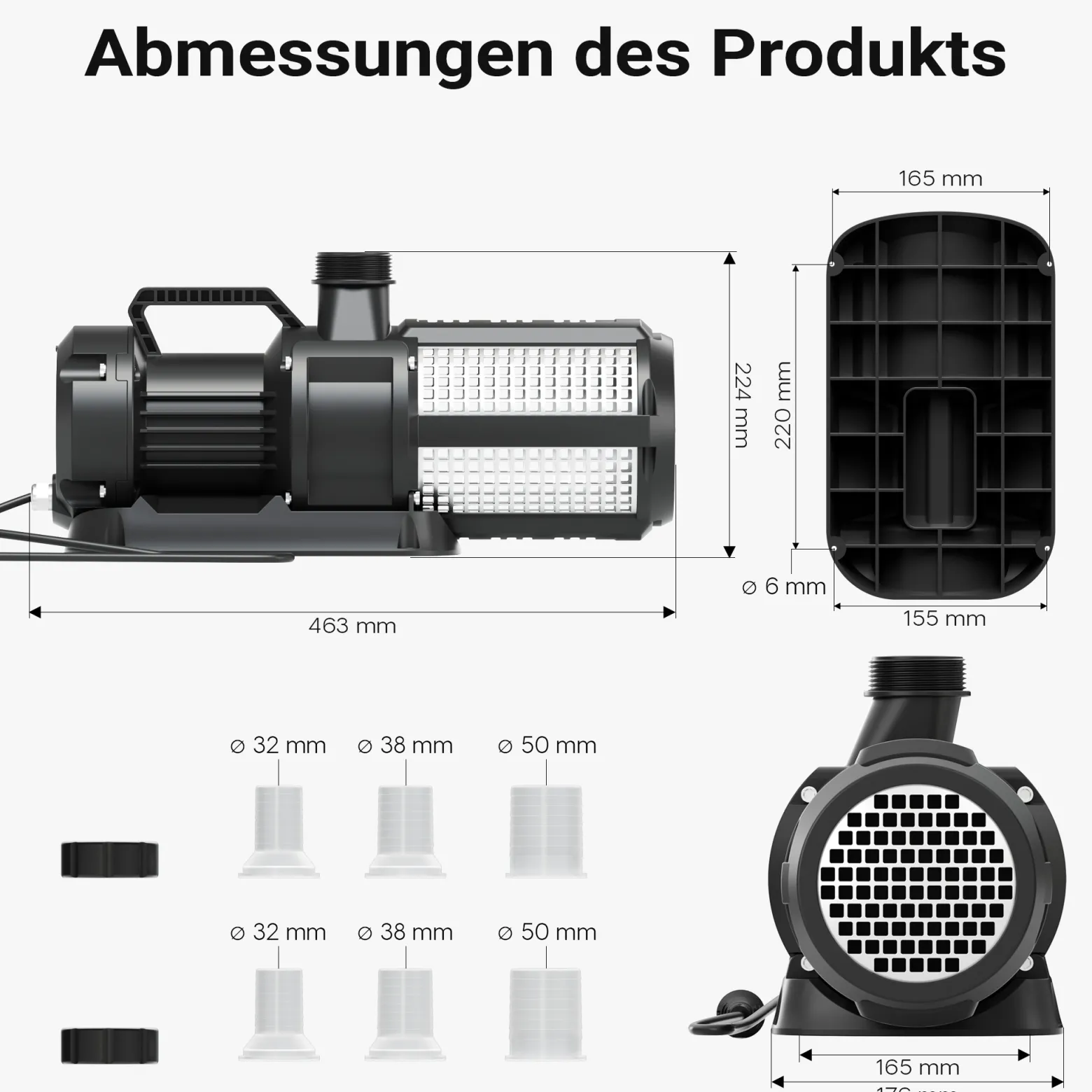 SunSun CET-26000 SuperECO Teichpumpe 26.000 l/h / 330 W, energiesparende Filterpumpe, Bachlaufpumpe für Koiteiche, Umwälzpumpe, Gartenteichpumpe