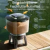 SunSun CFF-212 solarbetriebener Fischfutterautomat, programmierbarer Futterspender mit 12 Liter Behälter für 1 bis 6 Fütterungen pro Tag