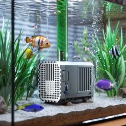 SunSun CHJ-500 ECO Aquarium Pumpe 500 l/h 7 W Aquariumpumpe mit regulierbarem Durchfluss für kleines Aquarium für Süßwasser und Salzwasser