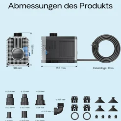 SunSun CHJ-6000 ECO Teichpumpe 6000 l/h / 100 W, energiesparende Filterpumpe, Bachlaufpumpe für Koiteiche, Umwälzpumpe, Gartenteichpumpe