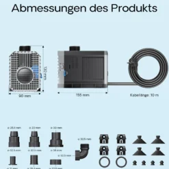 SunSun CHJ-450 ECO Teichpumpe 4500 l/h / 65 W, energiesparende Filterpumpe, Bachlaufpumpe für Koiteiche, Umwälzpumpe, Gartenteichpumpe