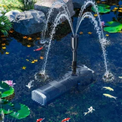 SunSun CHJ-1503 SuperECO Teichpumpe 1500 l/h 25 W, 1,8 m Förderhöhe, als Springbrunnenpumpe Filterpumpe Skimmerpumpe regelbar höhenverstellbar, mit Filterschwamm