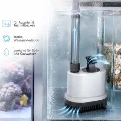 SunSun CHL-2500 Aquarium Pumpe 2500 l/h 40 W Aquariumpumpe mit flacher Ansaugung, Überhitzungsschutz und Trockenlaufschutz