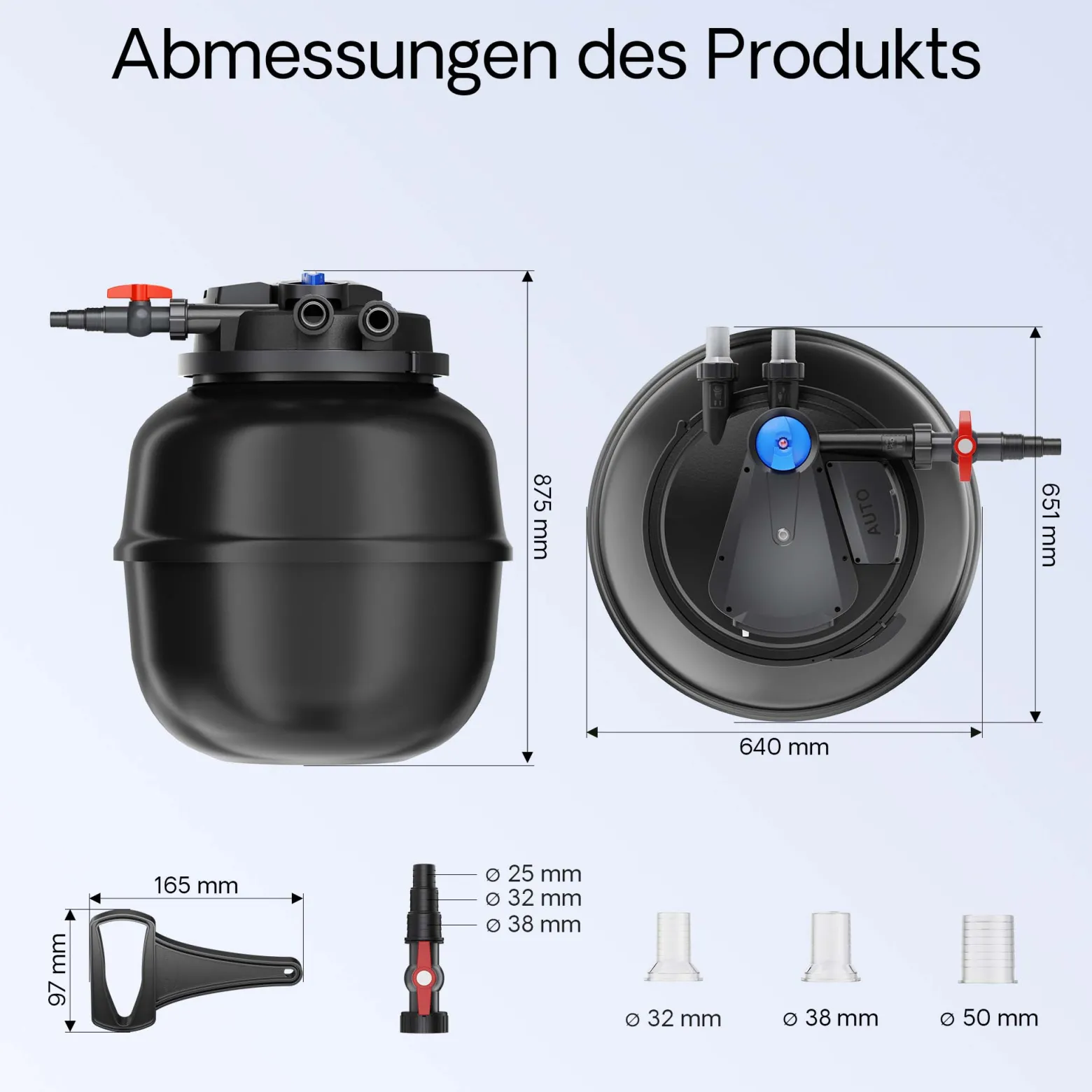 SunSun CPA-50000 Druckteichfilter 13.000 l/h / 55 W UVC Einheit, Teichdruckfilter für Teiche bis 80.000 Liter, Teichklärer, Filteranlage