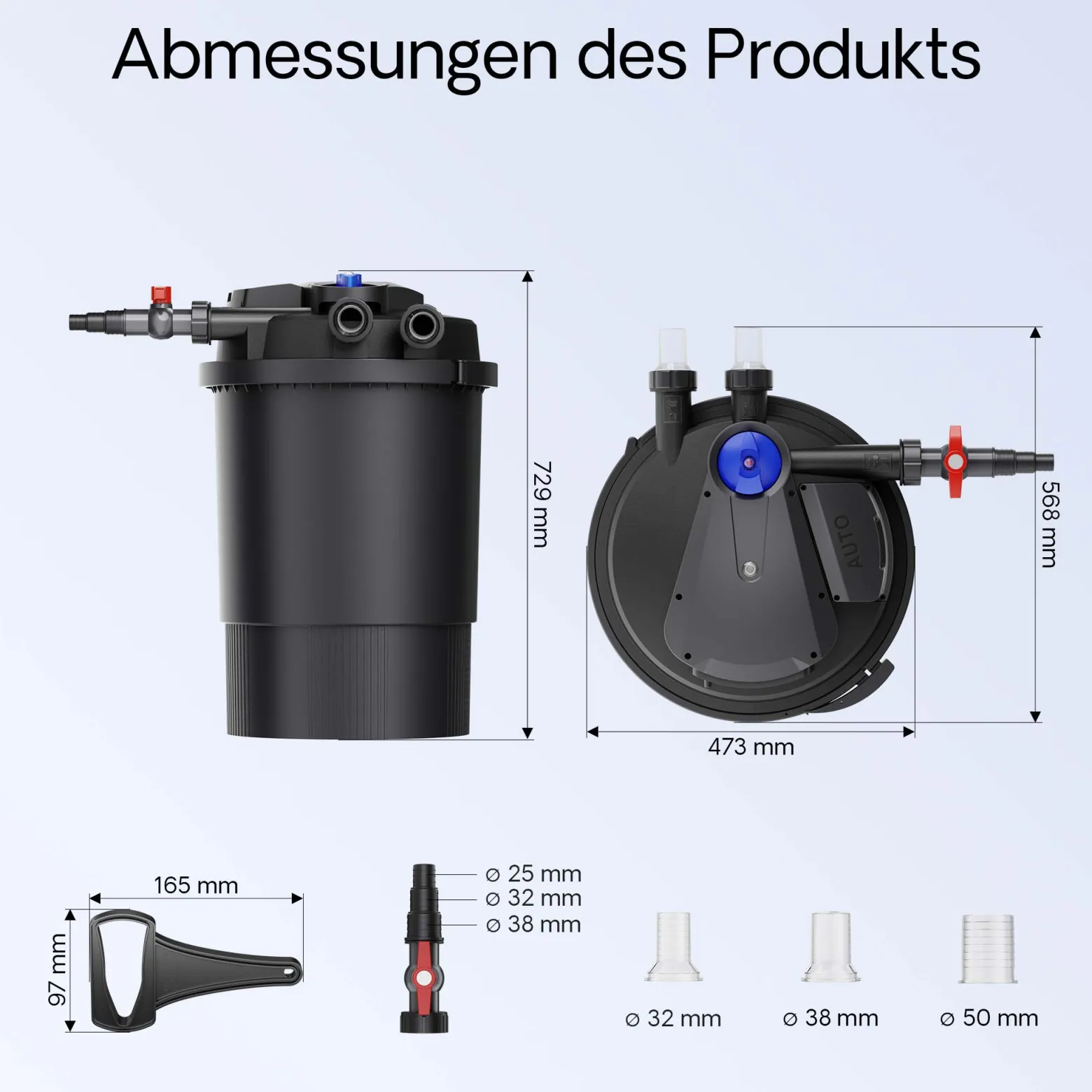SunSun CPA-30000 Druckteichfilter 12.000 l/h / 55 W UVC Einheit, Teichdruckfilter für Teiche bis 60.000 Liter, Teichklärer, Filteranlage