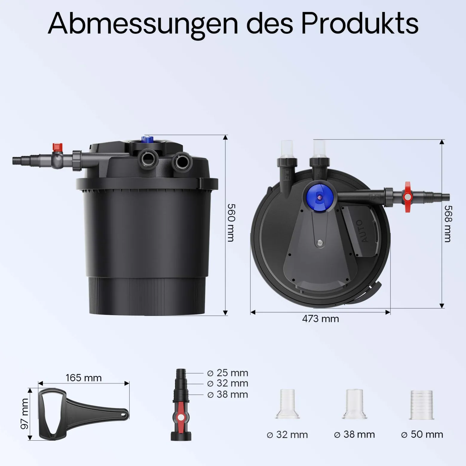 SunSun CPA-20000 Druckteichfilter 12.000 l/h / 36 W UVC Einheit, Teichdruckfilter für Teiche bis 40.000 Liter, Teichklärer, Filteranlage