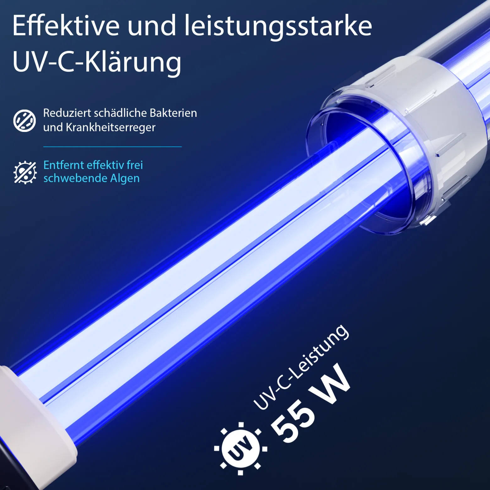 SunSun CPF-30000 Druckteichfilter 12.000 l/h / 55 W UVC Einheit, Teichdruckfilter für Teiche bis 60.000 Liter, Teichklärer, Filteranlage