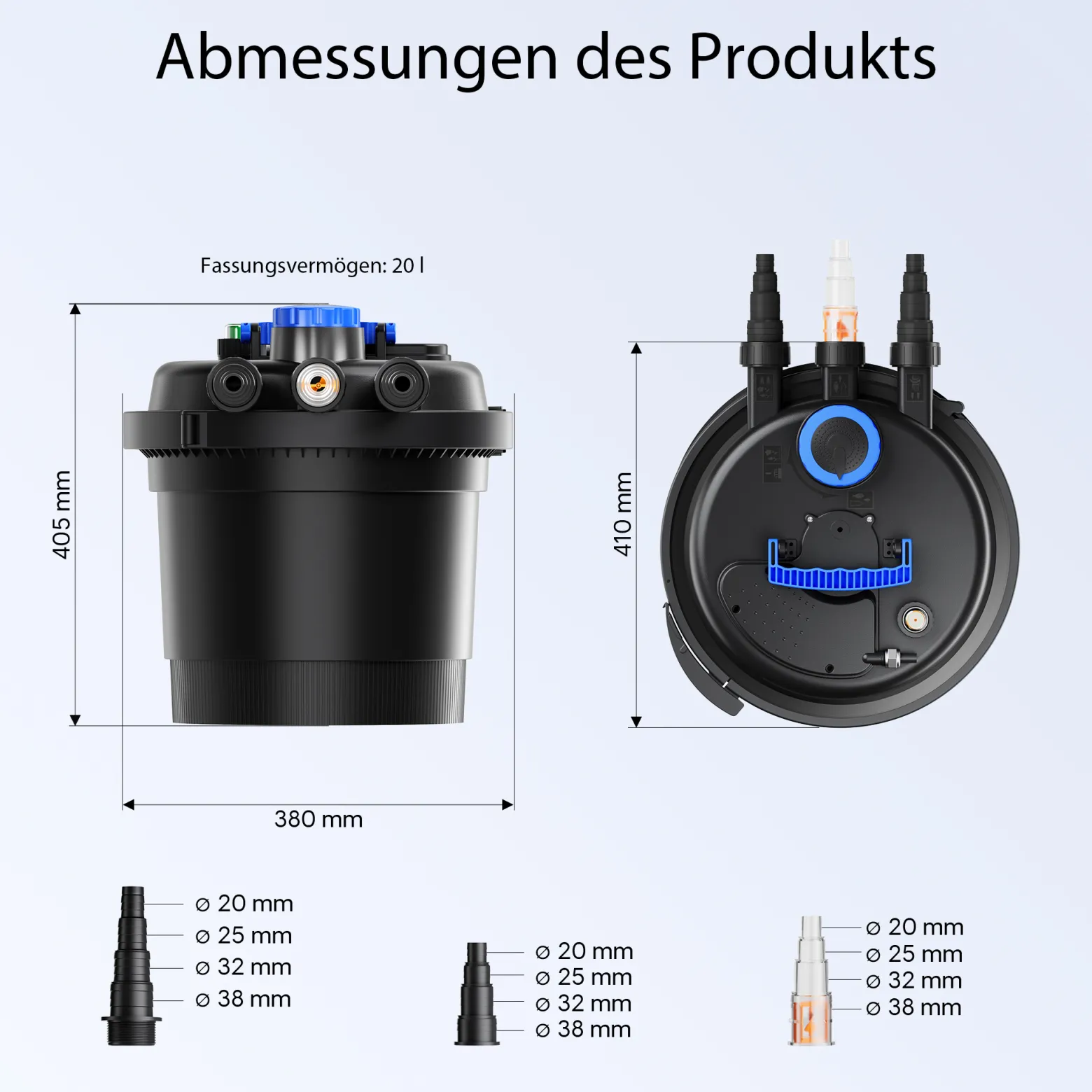 SunSun CPF-180 Druckteichfilter 9000 l/h / 11 W UVC Einheit, Teichdruckfilter für Teiche bis 6000 Liter, Teichklärer, Filteranlage