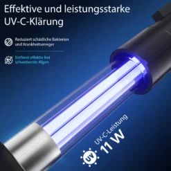 SunSun CPF-180 Druckteichfilter 9000 l/h / 11 W UVC Einheit, Teichdruckfilter für Teiche bis 6000 Liter, Teichklärer, Filteranlage