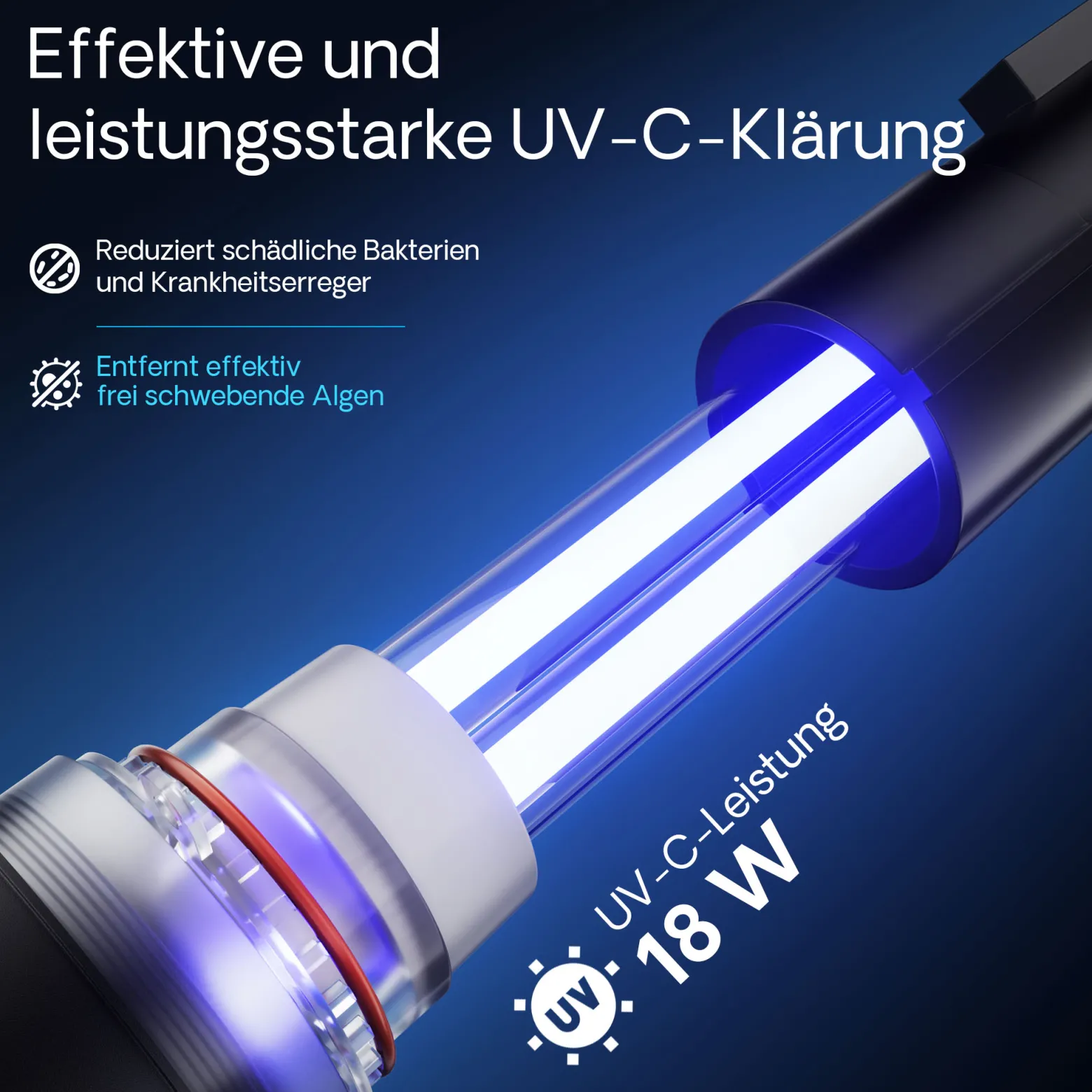 SunSun CPF-500 Druckteichfilter 10.000 l/h / 18 W UVC, Einheit Teichdruckfilter für Teiche bis 30.000 Liter, Teichklärer, Filteranlage