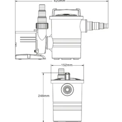 SunSun CPP-10000F Poolpumpe 7500l/h 80W Schwimmbadpumpe Filterpumpe Umwälzpumpe