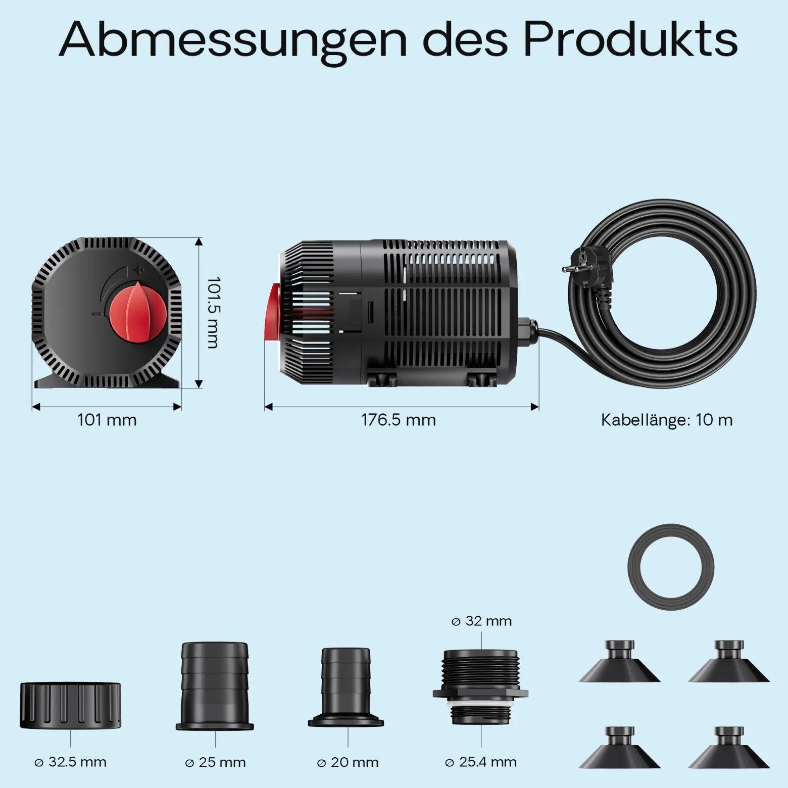 SunSun CQB-2500 SuperECO Teichpumpe 2700 l/h / 45 W, Filterpumpe mit Keramikachse, Bachlaufpumpe für Koiteiche, Umwälzpumpe, Gartenteichpumpe
