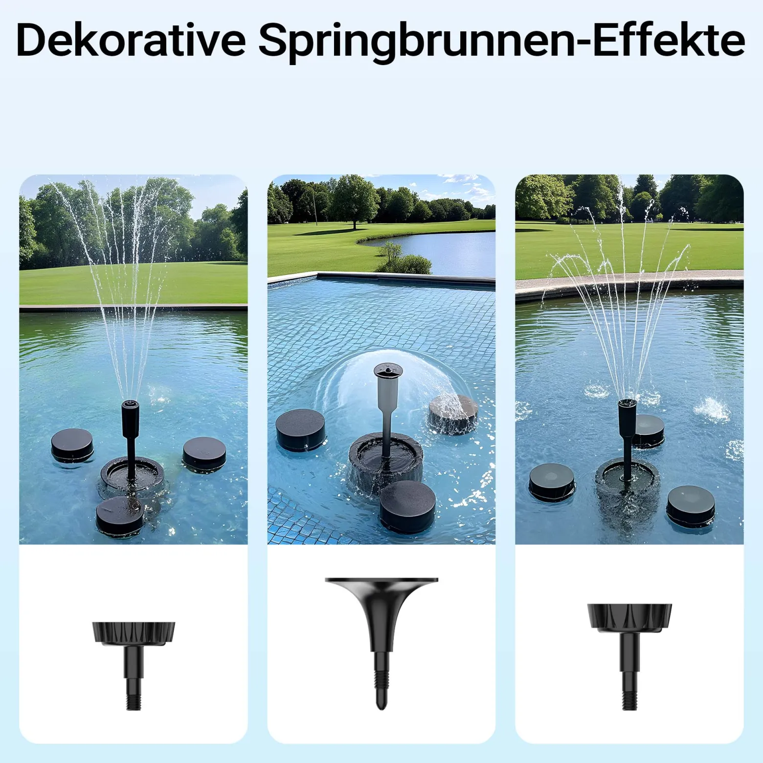 SunSun CSP-250 Schwimmskimmer für Teiche bis 40 m², 2500 l/h 45 W, Skimmer mit Springbrunnen, Blättersammler mit Pumpe, Gartenteich Teichpflege