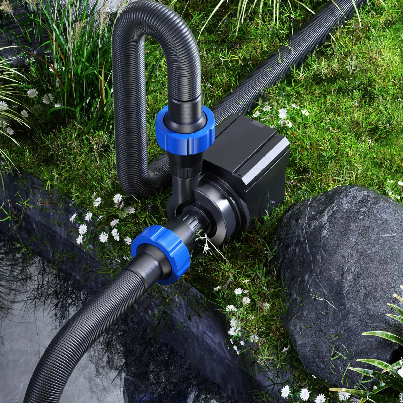 SunSun CTM-7000 SuperECO Teichpumpe 7000 l/h / 50 W, energiesparende Filterpumpe, Bachlaufpumpe für Koiteiche, Umwälzpumpe, Gartenteichpumpe