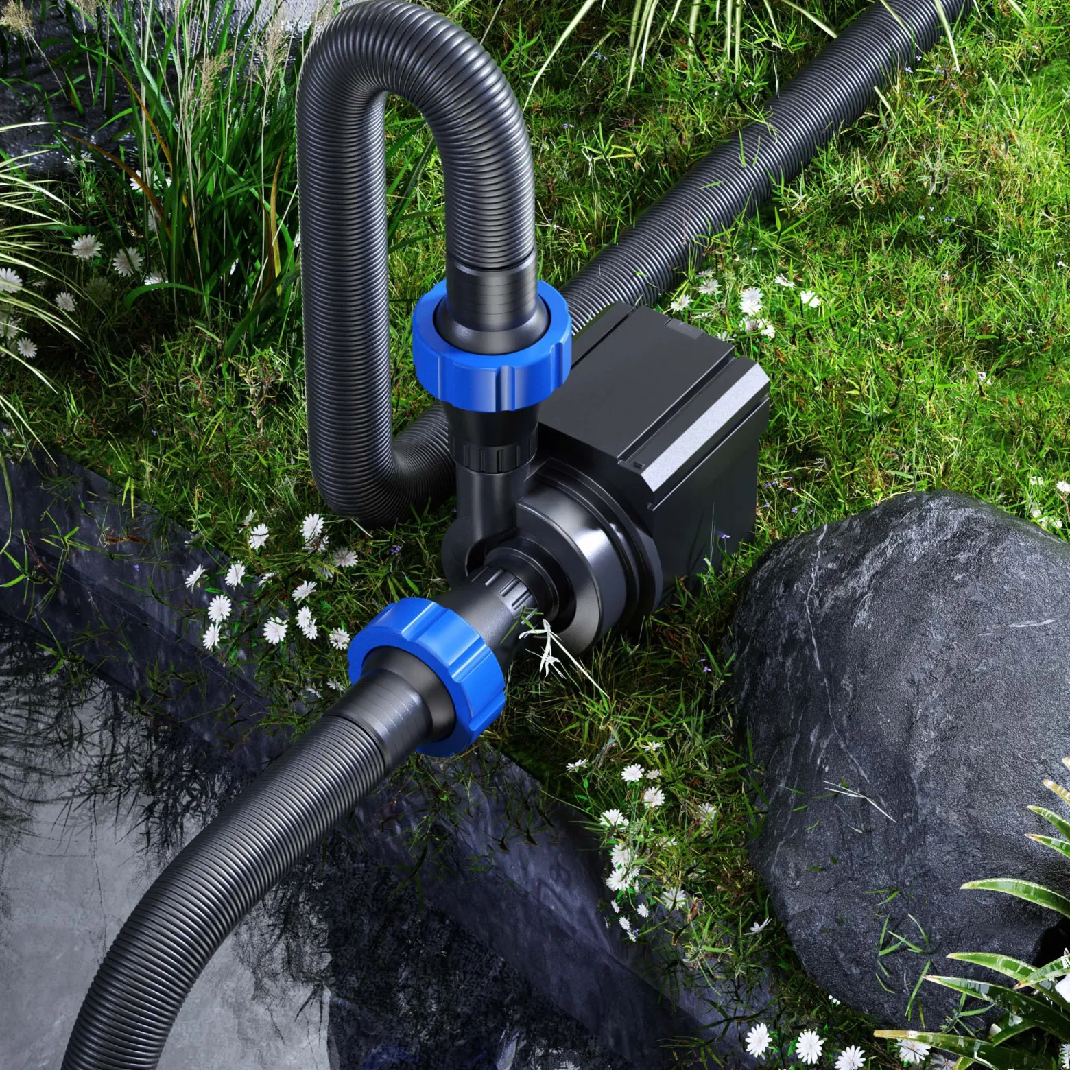 SunSun CTM-14000 SuperECO Teichpumpe 14.000 l/h / 120 W, energiesparende Filterpumpe, Bachlaufpumpe für Koiteiche, Umwälzpumpe, Gartenteichpumpe, Skimmerpumpe