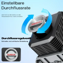 SunSun CTP-4800 SuperECO Teichpumpe 4500 l/h / 30 W, energiesparende Filterpumpe, Bachlaufpumpe für Koiteiche, Umwälzpumpe, Gartenteichpumpe