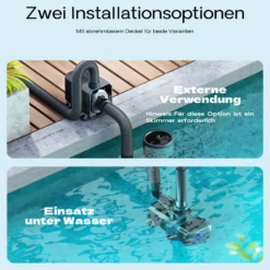 SunSun CTP-8003 SuperECO Teichpumpe 8000 l/h 70 W, 5,6 m Förderhöhe, als Springbrunnenpumpe Filterpumpe Skimmerpumpe regelbar höhenverstellbar